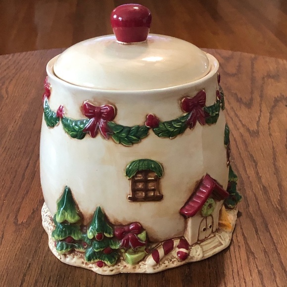 Jingles &Joy Cookie Jar Gingerbread house vintage GUC - Picture 5 of 10
